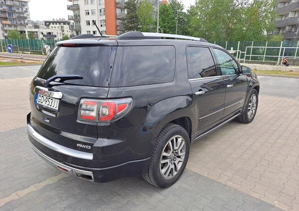 GMC Acadia cena 50000 przebieg: 107200, rok produkcji 2013 z Gdańsk małe 529